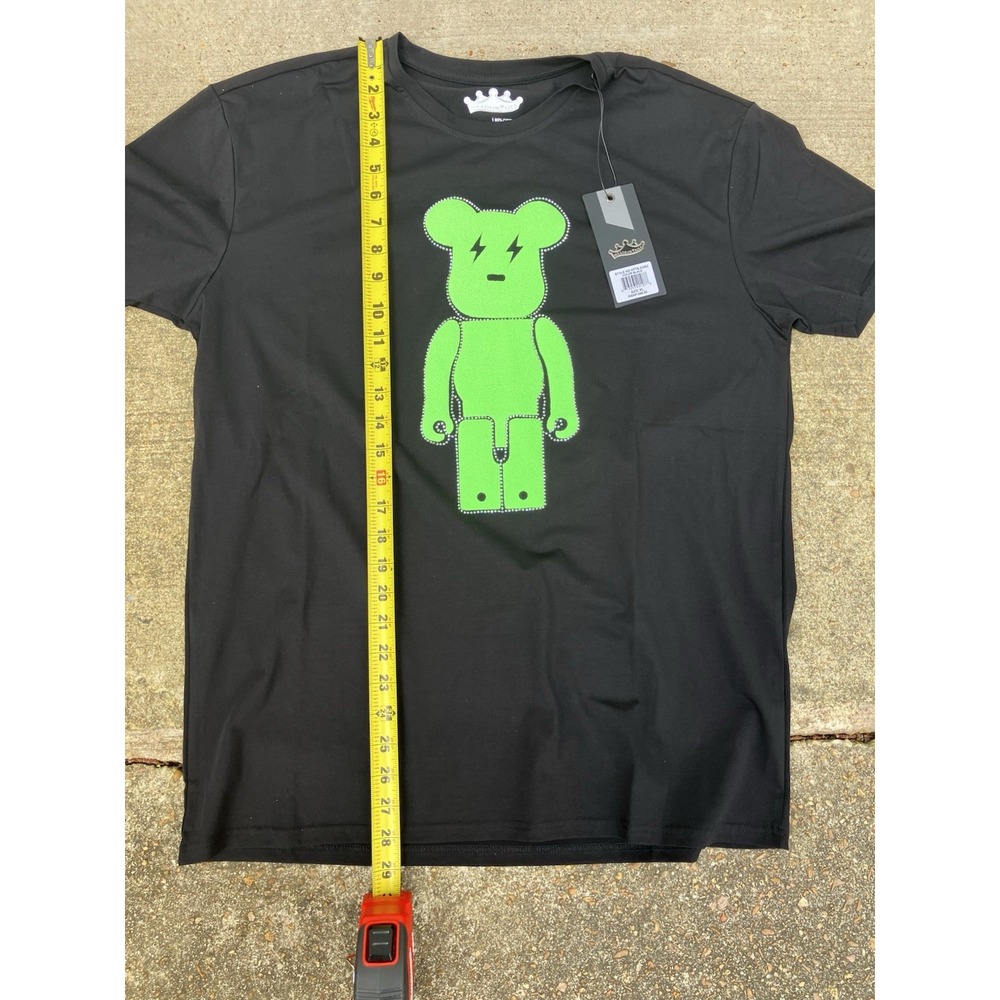 NWT Heads or Tails Men's RhineStone Studded T-Shirt Bear Black Green XL $68 Rare - Picture 8 of 8